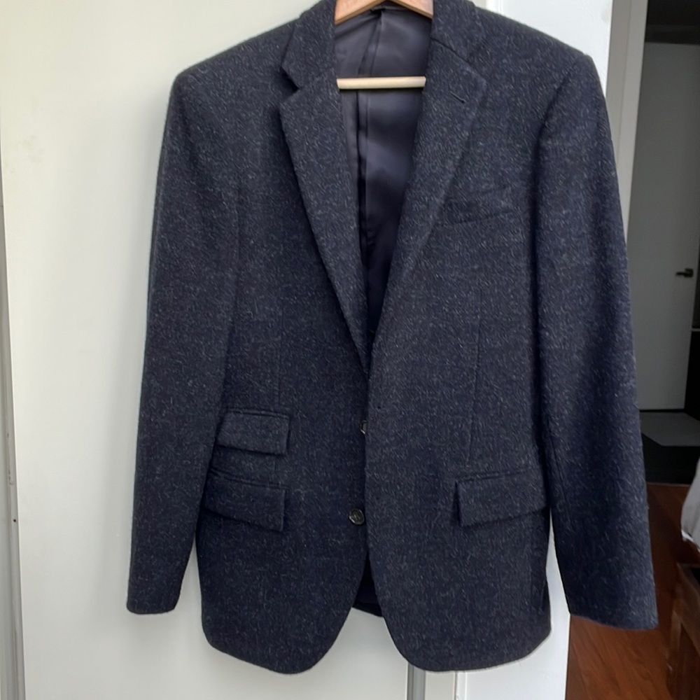 Jcrew Ludlow Grey/Navy Wool Blazer 36S